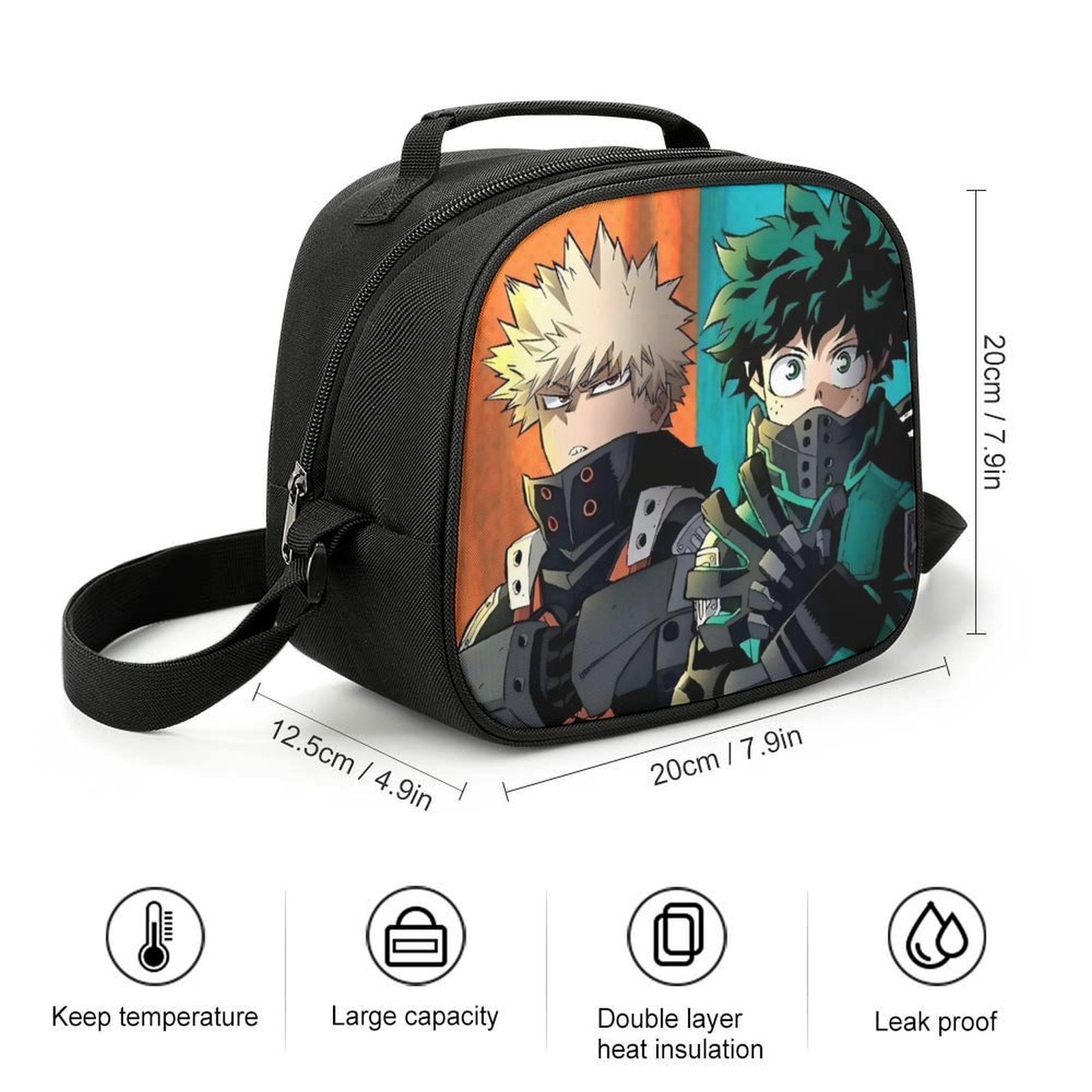 My Hero Academia Cartoon Lunch Bags Are Suitable For Work Travel And Outdoor Activities One size