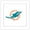White Framed Version, variant on Gallery Pops NFL Miami Dolphins - Primary Mark Wall Art, Black Framed Version, 12" x 12"