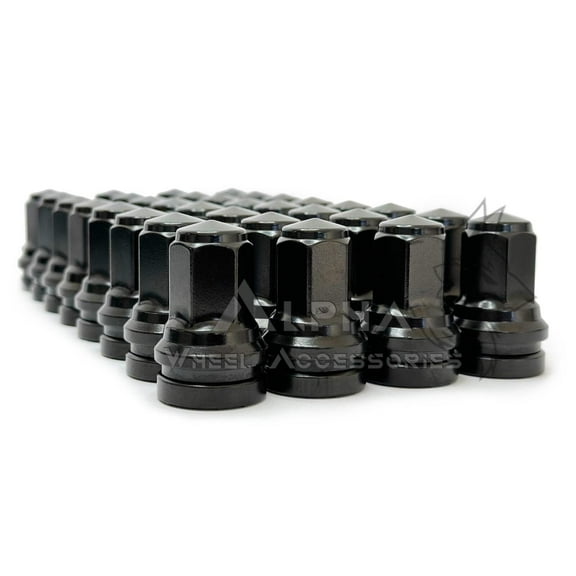 32 OEM Black Factory Style Lug Nuts 14x1.5 For Ford Super Duty F-250 F-350 HCPZ-1012-B