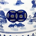 thumbnail image 3 of Safavieh Gateless Mist Chinoiserie Indoor/Outdoor Garden Stool, Blue, 3 of 4