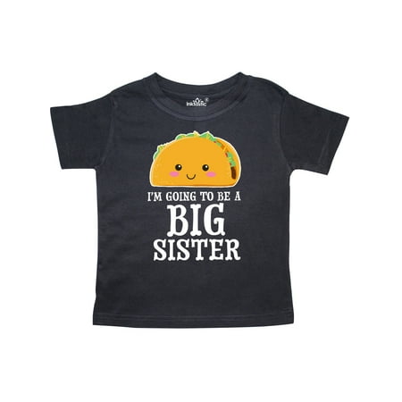 

Inktastic Big Sister with Taco Illustration Gift Toddler Toddler Girl T-Shirt