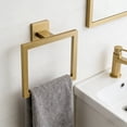 thumbnail image 1 of BotaniNest Square Towel Ring Wall Mounted Modern Bathroom Hook Durable Stainless Steel Hand Towel Holder For Kitchen And Restroom, 1 of 6