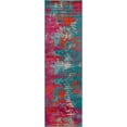 thumbnail image 2 of Rugs.com Azalea Collection Rug – 10 Ft Runner Turquoise Medium Rug Perfect For Hallways, Entryways, 2 of 8
