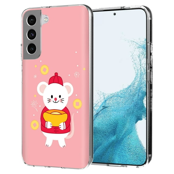 TalkingCase Thin Slim Case Compatible for Samsung Galaxy S22 5G, Year Of The Rat 4 Print, Lightweight, Flexible, Soft, USA
