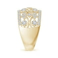 thumbnail image 3 of ANGARA Natural Style Diamond Broad Anniversary Ring in 14K Yellow Gold for Women (Size-2.4mm| Color-H| Clarity-SI2) | April Birthstone, Anniversary, Jewelry Gift for Women | Natural Diamond Ring, 3 of 9