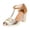 Gold, variant on High Heels for Women Closed Toe T-Strap Stacked Heeled Sandals Retro Embroidery Upper Breathable Summer Dress Pumps Shoes Silver Size 9