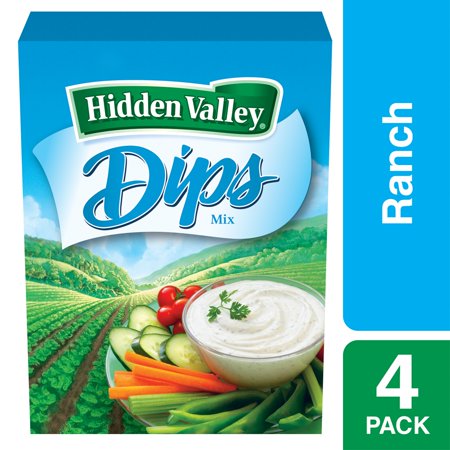 (2 Pack) Hidden Valley Original Ranch Dips Mix, Gluten Free - 4 (Best Restaurant Ranch Dressing Recipe)