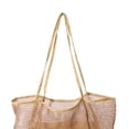 thumbnail image 3 of Tote Mesh Beach Tote Stylish Casual Portable Lightweight Durable Shoulder Handbag Hobo Pouch for Travel Gym Summer Vacation Street Khaki, 3 of 7