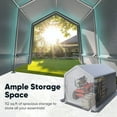 thumbnail image 5 of Quictent 8x12FT Carport Shelter with Roll-Up Mesh Windows & Reinforced Frame, Portable Garage Canopy for Motorcycle Storage, Silver Gray, 5 of 7