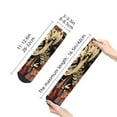 thumbnail image 2 of Salouo Gothic Eastern Floral Skull Pattern Unisex Middle Tube Socks,Middle-Finger Knee High Socks Over The Calf Tube Stocking Crew Stockings for Women and Men Tube Socks, 2 of 8