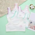 thumbnail image 7 of Wuxian Girls Bralette Crop Top Bra Seamless Sports Bra Training White Teen Bra Camisole Style Lightweight Seamless Kids Bra,White, 7 of 7
