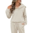 thumbnail image 4 of UVN Outfit Sets for Women 2 Piece Sets Winter Casual Tracksuit Long Sleeve Lounge Set Outfits with Pockets, 4 of 9