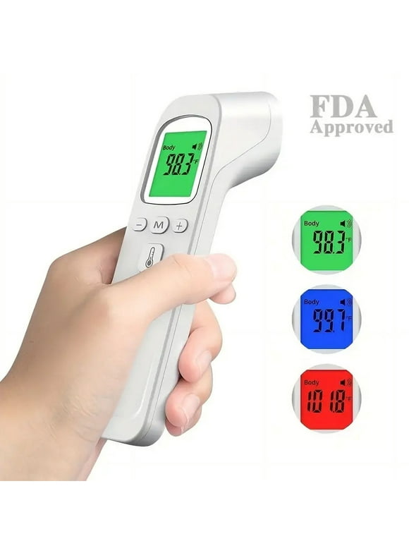 Portable No-Touch Forehead Thermometer, Digital Infrared Thermometer, Touchless Thermometer, Large LED Digits, Quiet Feedback, Easy To Switch Between Fahrenheit And Celsius, Body And Surface Mode