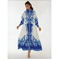 thumbnail image 7 of Printed Long Sleeve Maxi Dress, 7 of 7