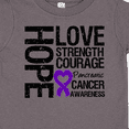 thumbnail image 4 of Inktastic Pancreatic Cancer Hope Love Strength Boys or Girls Toddler T-Shirt, 4 of 5