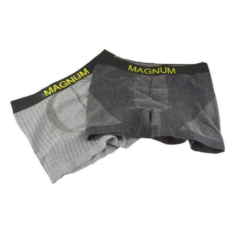 Sierra Men's 2 Pack Soft Bamboo Charcoal Cotton Boxer Briefs Breathable  Underwear ( S, Grey/Charcoal) 