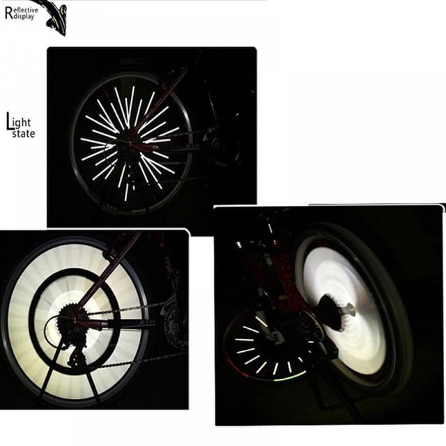 12PCS Bicycle Wheel Spoke Reflectors, High Visibility No Battery for Day Night Safety, Easy Install