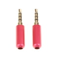 thumbnail image 2 of Conectores de 3,5 mm Chapados en oro shamjiam Adaptador para auriculares rojo, 2 of 4
