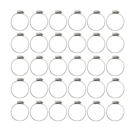 

30Pcs Hose Clamps German Style Adjustable 304 Stainless Steel Fuel Line Clamp Pipe Tube Clips40-63