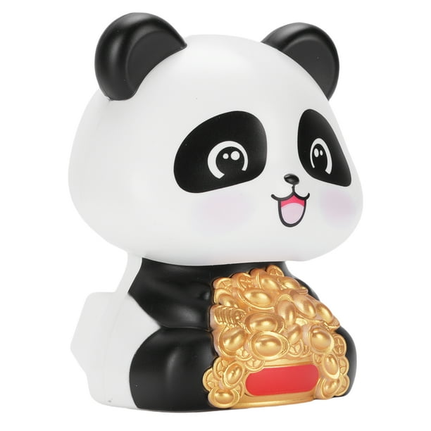 Figura De Panda Con Energía Solar, Auto Asintiendo Con La Fortuna Del Panel De Adornos De La Fortuna Decoración Del Tablero Para Niños Y Hogar