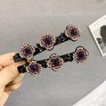 thumbnail image 2 of Pinzas para el cabello trenzadas con piedras de cristal brillantes, pinzas para el cabello triples con diamantes de imitación, pinzas para el cabello trenzadas para mujeres, pinzas para el cabello par, 2 of 8