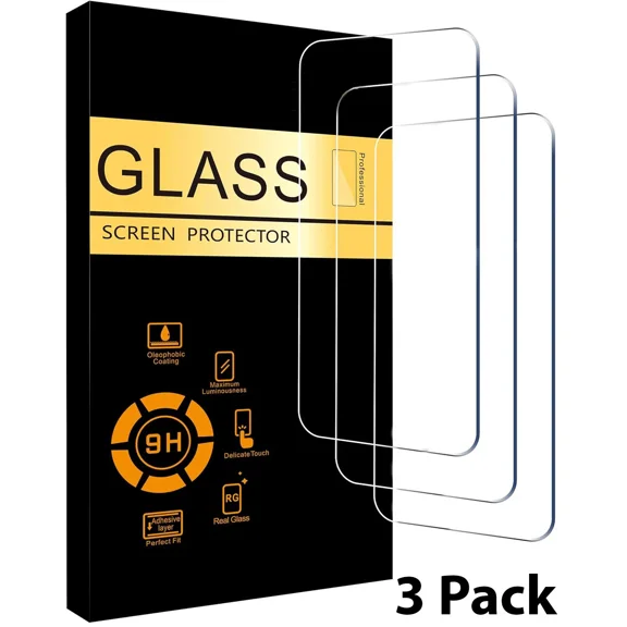 iPhone 18 Pro Max Advanced Screen Protector, Premium HD Clear Tempered Glass, 9H Hardness, Full Display Protection, Scratch Resistant, Anti-Shatter, Easy Installation - Pack of 3