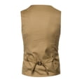 thumbnail image 3 of HUITKMM Tank Tops Mens Solid Color Wedding Dress Vest Mens Coat British Leisure Slim Stage, 3 of 5