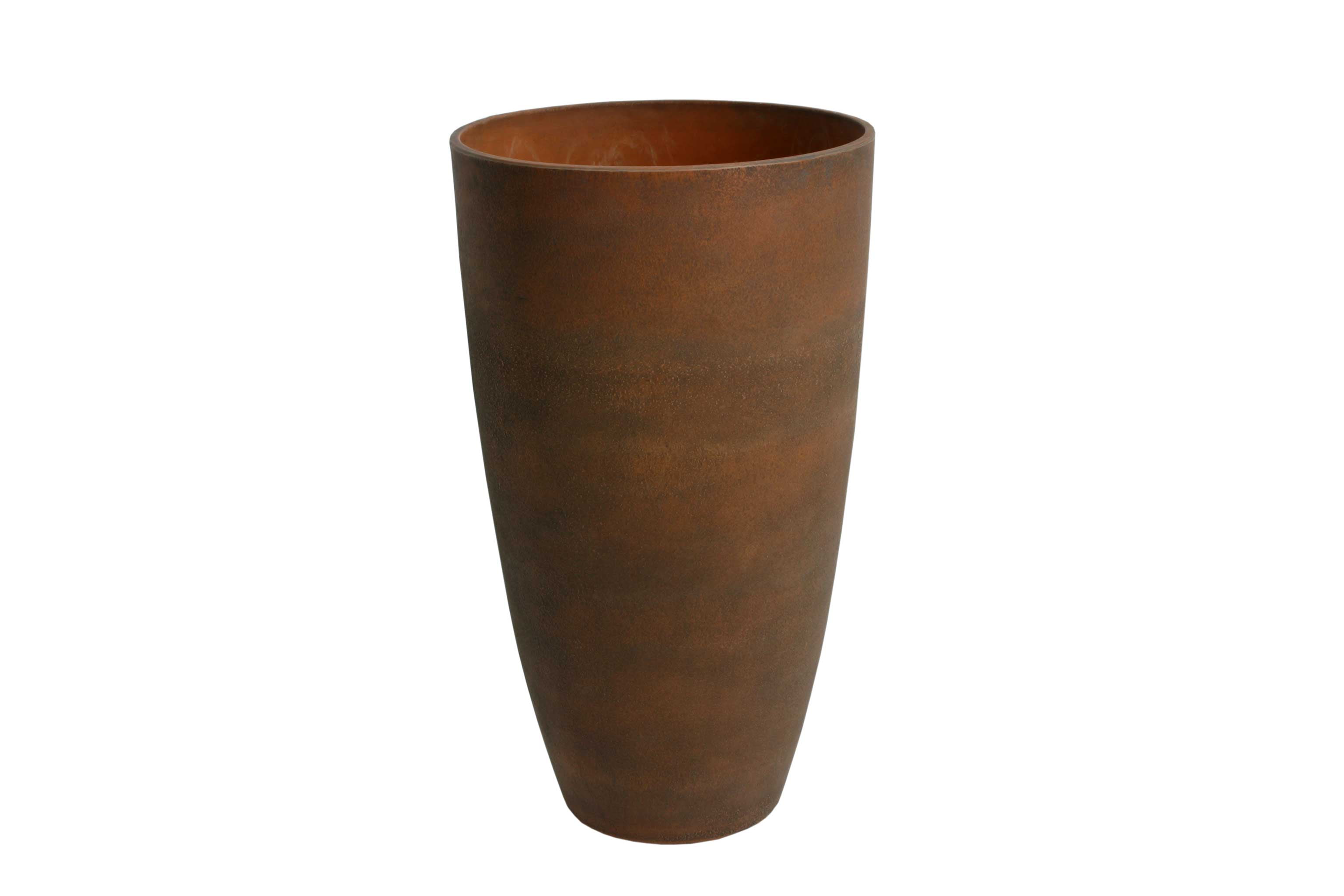 Algreen Acerra Planter, Curved Vase Planter, 11.5-In. Diameter by 20-In. H, Rust