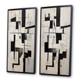 thumbnail image 3 of Designart "Abstract Geometrics Garden Of Urban Groove IX" Modern Geometric Framed Wall Art Set Of 2 - Modern Black Framed Canvas Set For Living Room Decor, 3 of 6