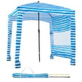 thumbnail image 1 of KFFKFF Beach Cabana, 6 x 6 ft Beach Canopy with Side Wall, UPF 50+ Protection Easy Setup Cabana Tent with Sand Pockets, 1 of 9