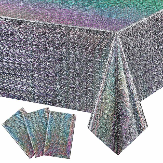 Manteles de plástico para mesas rectangulares, manteles de fiesta impermeables con puntos dorados, manteles rectangulares para decoraciones, baby shower, cumpleaños, boda