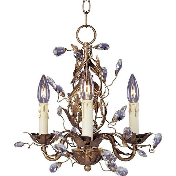 3 Light Mini Chandelier-Etruscan Gold Finish Bailey Street Home 93-Bel-596954