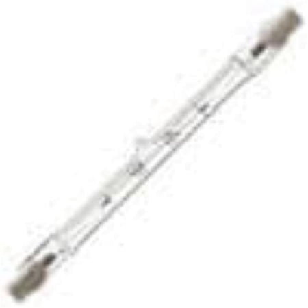 Pack of (10) 300 Watt 120V Dimmable Clear T3 Halogen Mini Light Bulbs with Double Ended (RSC) Base 2900K Soft White Light