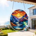 thumbnail image 5 of 83-Piece Acrylic Puzzle Suncatcher Hanging Ornament, DIY Stained Glass Style Window Decor with Chain for Home, Garden & Sunlight Display, 5 of 6