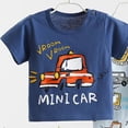 thumbnail image 6 of Xudanell Toddler Boys Pajamas Kids Dinosaur Summer PJS Monster Truck Boy Tractor Jammies Hockey Short Sets 2-7 Years (Navy, 3-4 Years), 6 of 7