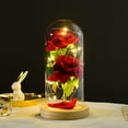 thumbnail image 4 of Regalo de flores preservadas Dinheiro, rosa iluminada en cúpula de vidrio, regalos de rosas eternas para siempre, 4 of 5