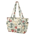 thumbnail image 2 of FORMRS Tote Bag for Women Quilted Large Capacity Travel Work Carry On Shoulder Handbag, Small Strawberry Pattern, 2 of 7