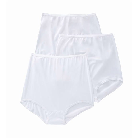 Women's Bali A633 Skimp Skamp Brief Panty - 3 Pack (3 White 8)