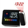 Bzoosio LCD Projection Digital Weather Snooze Alarm Clock LED Backlight Color Display