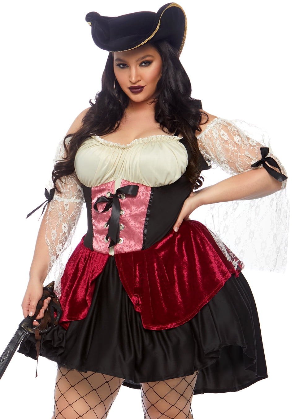 Rafflesia Arnoldi ankomme Sovesal Leg Avenue Women's Plus Size Wicked Wench Pirate Costume - Walmart.com