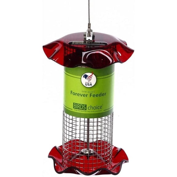 Birds Choice FF114 Forever Bird Feeder, 1 Quart, Red
