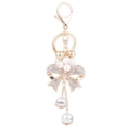 thumbnail image 1 of Langgg Bowknot Rhinestone Shinning Key Chain Allor Pearl Pendant Keychain Backpack Wallet Key Ring Girl Gift, 1 of 9