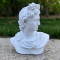 thumbnail image 1 of unbranded 1Pcs Statue de Buste Grec Résine Blanche 11.8x7.9x2.4in pour Déco de Porche, 1 of 8