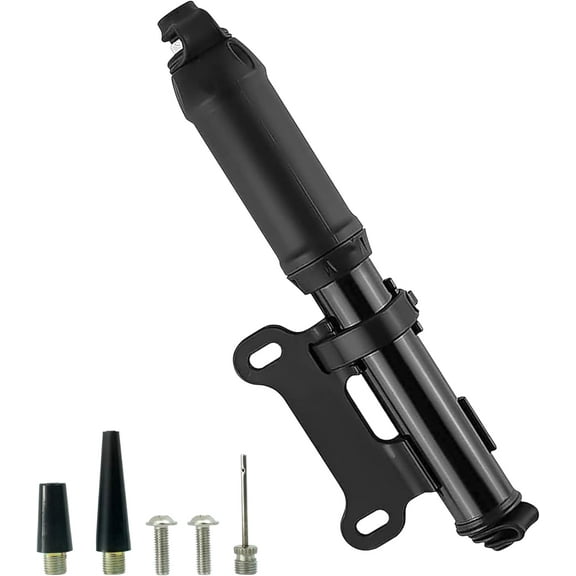 CyanCloud Mini Bike Pump,Bicycle Pump Portable, Universal American and French valves, no Need to Change valves for Road and Mountain Bikes, Scooter tire Pumps.