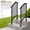 2 steps, variant on 2-Pack Steel Handrails Black for Outdoor Porch Deck Steps(4 Step), 40.6" curved ends with safety balusters. Sturdy exterior railing kit fits 2-step stairs. Ideal for porch, deck, or indoor use