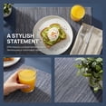thumbnail image 3 of Unique Bargains 4Pcs Rustic Cotton Linen Blend Placemats Navy Blue 15.7x11.8inch, 3 of 6