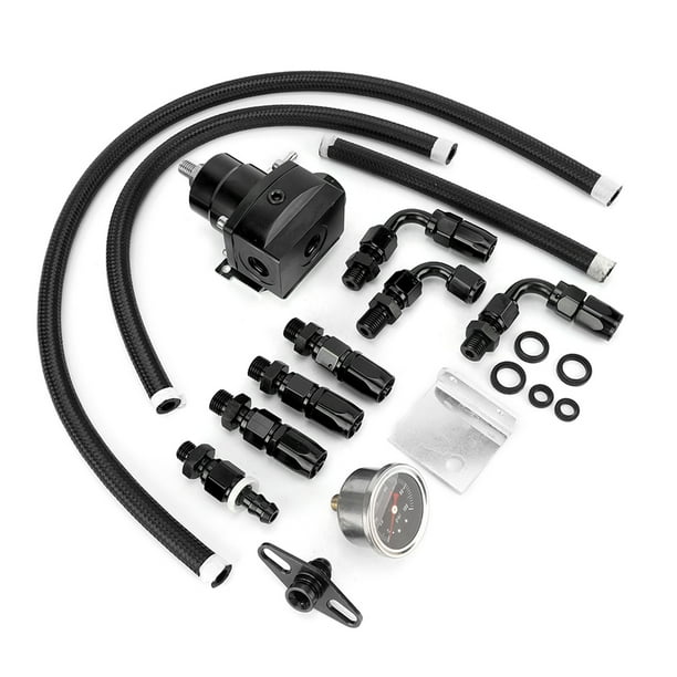 Kit De Regulador De Presión De Combustible Ajustable Universal Para Automóvil Con Medidor De 100 PSI Que Mantiene La Presión óptima Del Riel De Combustible Para Motor