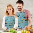 thumbnail image 3 of Cartoon Construction Vehicles Barriers Blue Apron-Garden Aprons for Women with Pockets-Cotton Linen Waterproof Kitchen Cooking Gardening Aprons Adjustable for Kitchen,Cooking,BBQ and Salon 33x27 Inch, 3 of 7