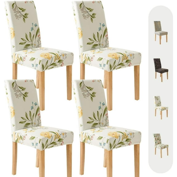 Chair Covers for Dining Room 4 Pack, Stretch Dining Chair Cover, Washable Spandex Kitchen Parsons Chair Slipcovers,Chair Covers for Home or Party