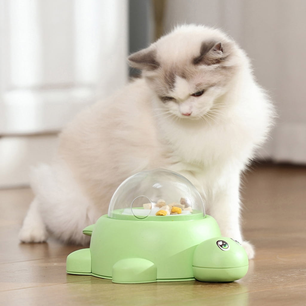 Zeiwohndc Turtles Leak Feeder Rotating Dog Bowl Slow Feeder Toy Auto Dispenser
